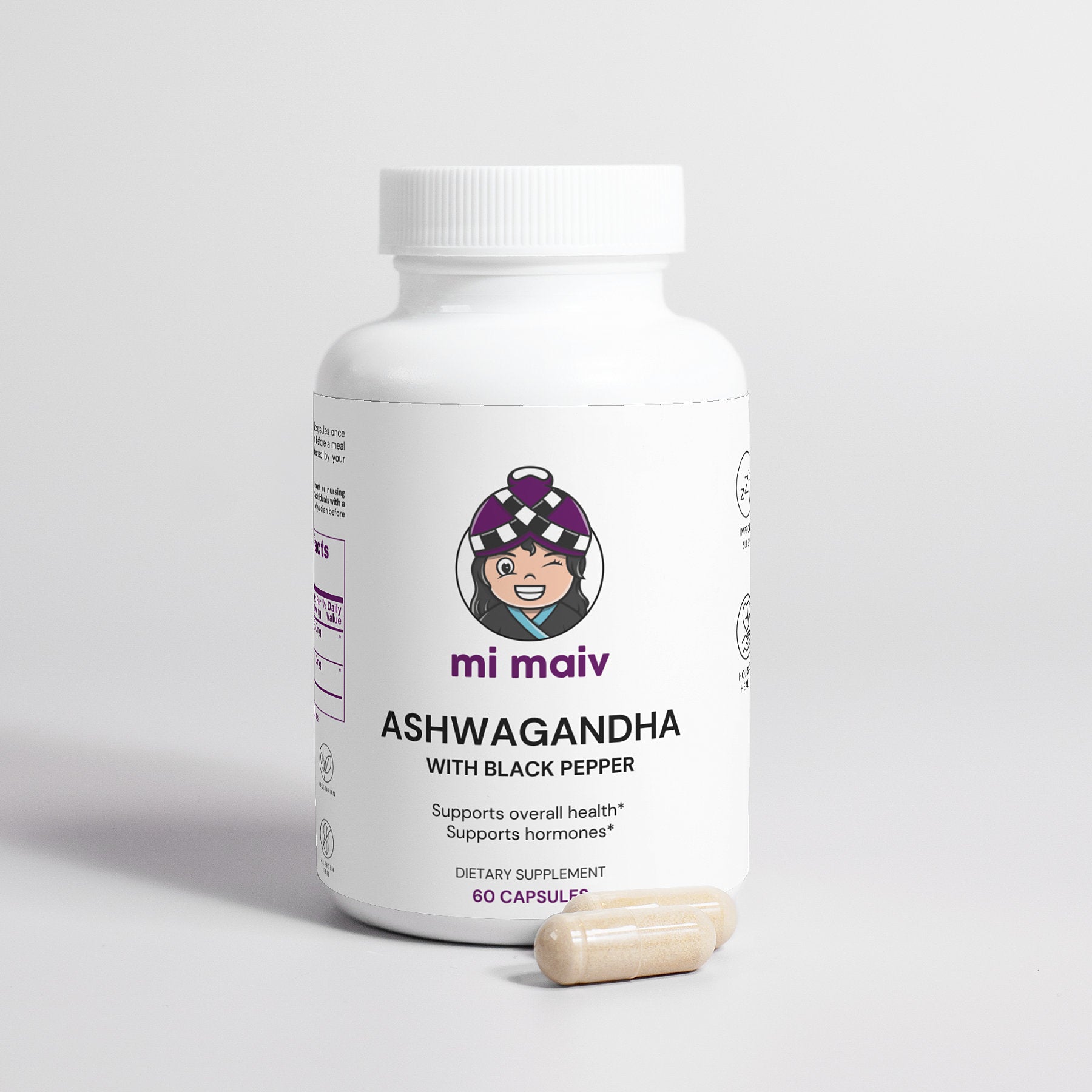 Ashwagandha with Black Pepper, Capsules, 60 ea