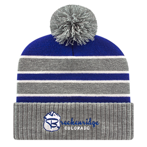 Personalized Promotional Double Stripe Knit w/ Ribbed Cuff