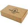 6 oz. Light Brown Laser engraved Leatherette Flask Gift Set