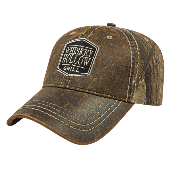 Faux Leathered Poly/Cotton Camo Cap