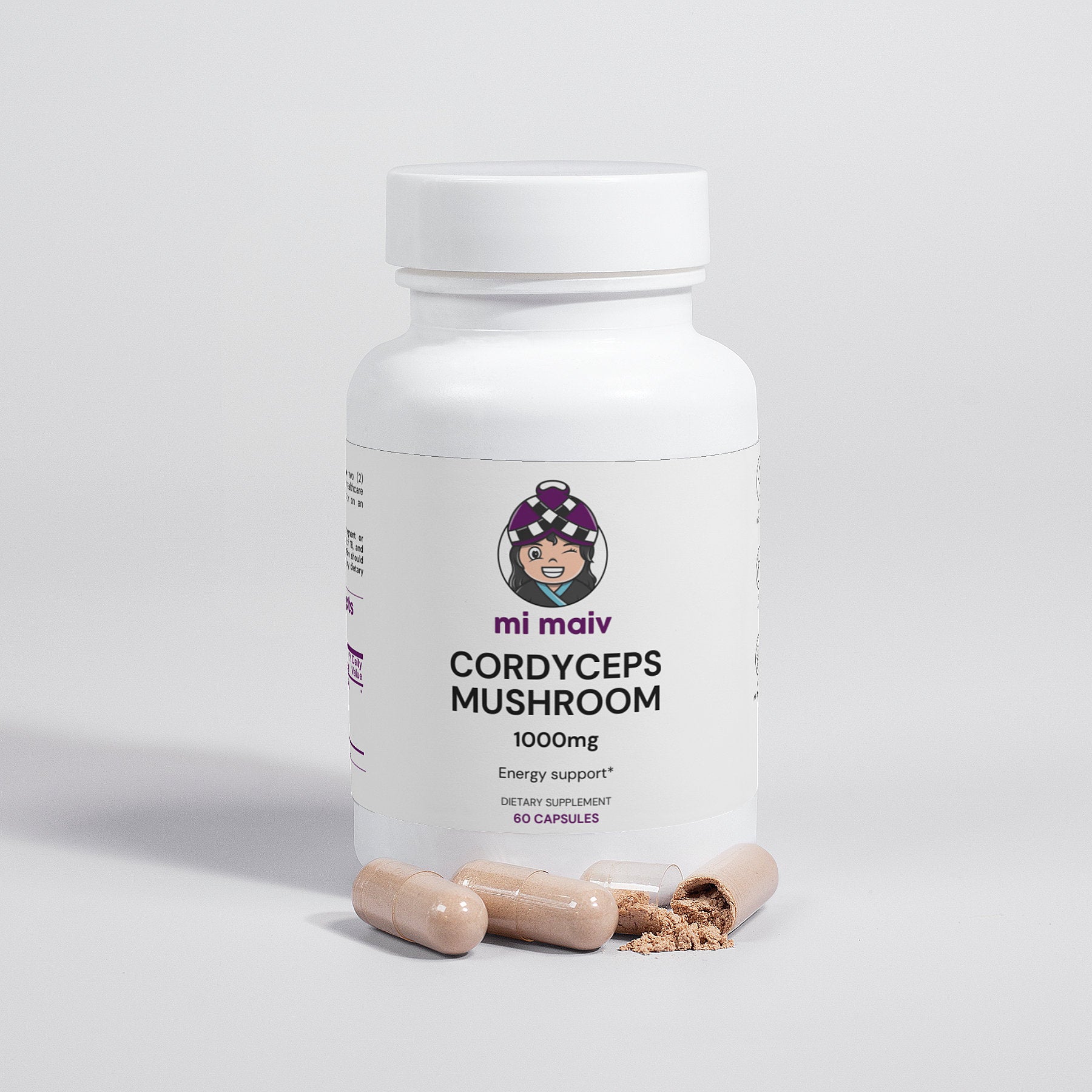 Cordyceps Mushroom 1000 mg, Capsules, 60 ea