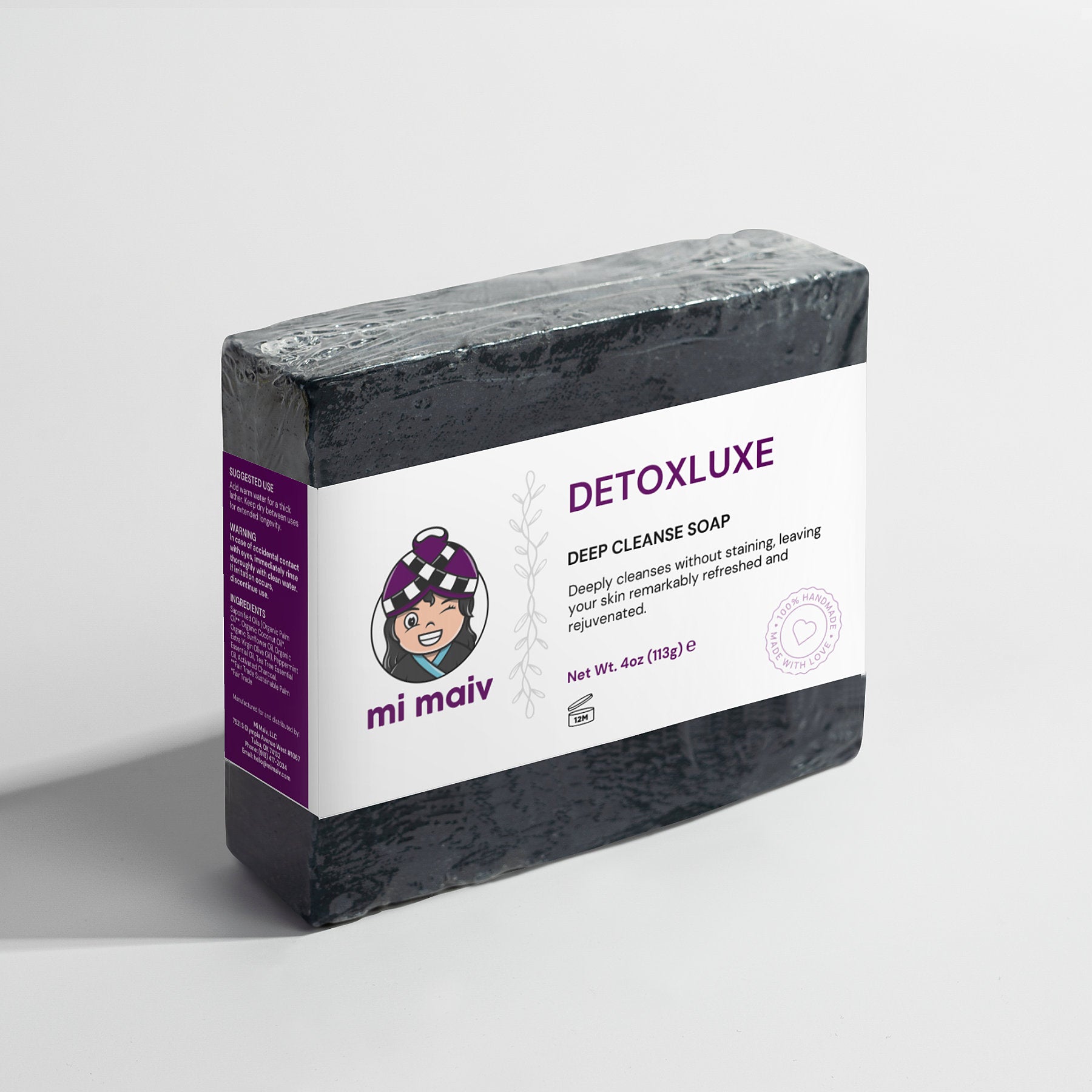 DetoxLuxe Deep Cleanse Soap, Handcrafted, 4 oz