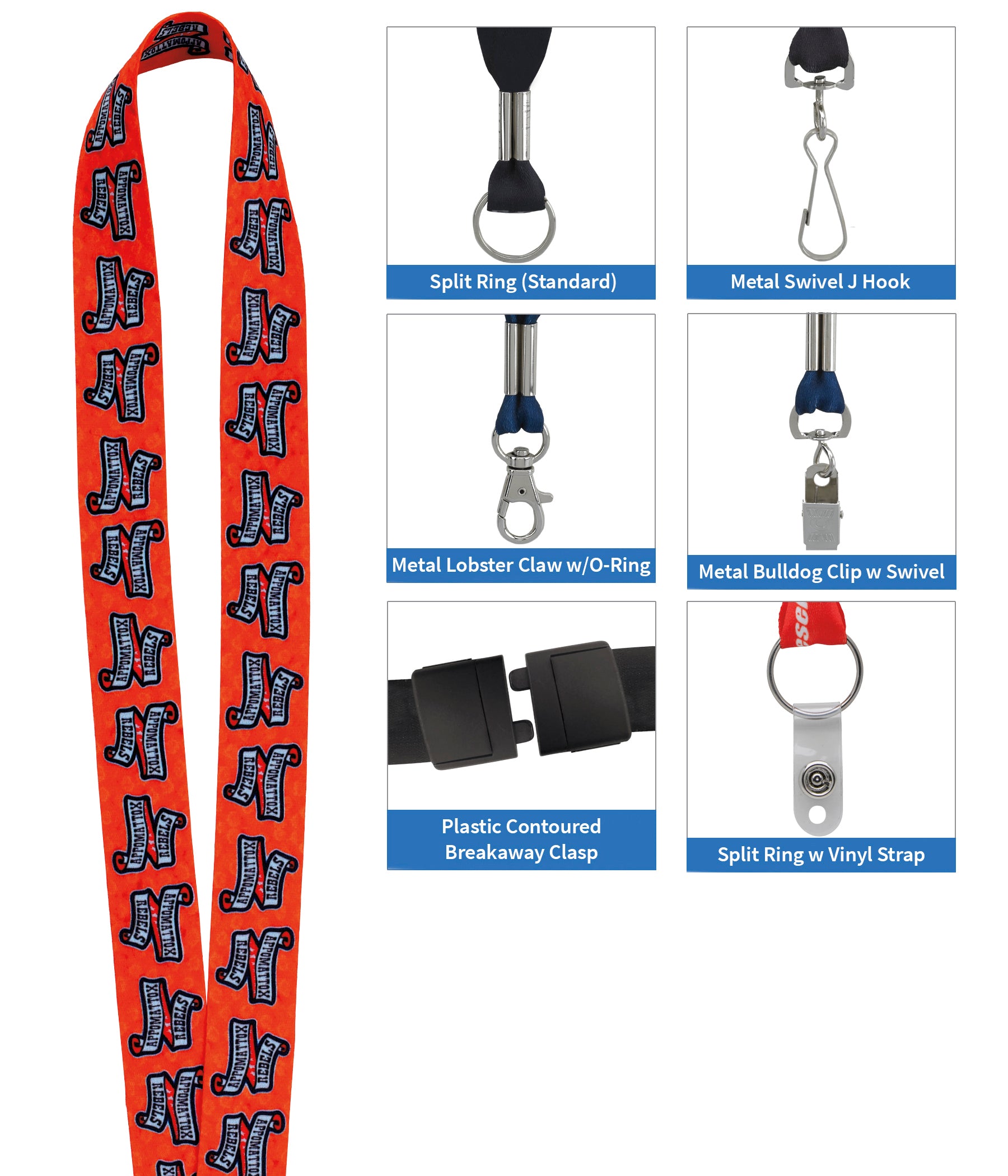 1" RPET 'Fine Print' Lanyard
