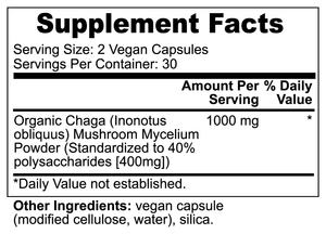 Chaga Mushroom 1000 mg, Capsules, 60 ea mi maiv